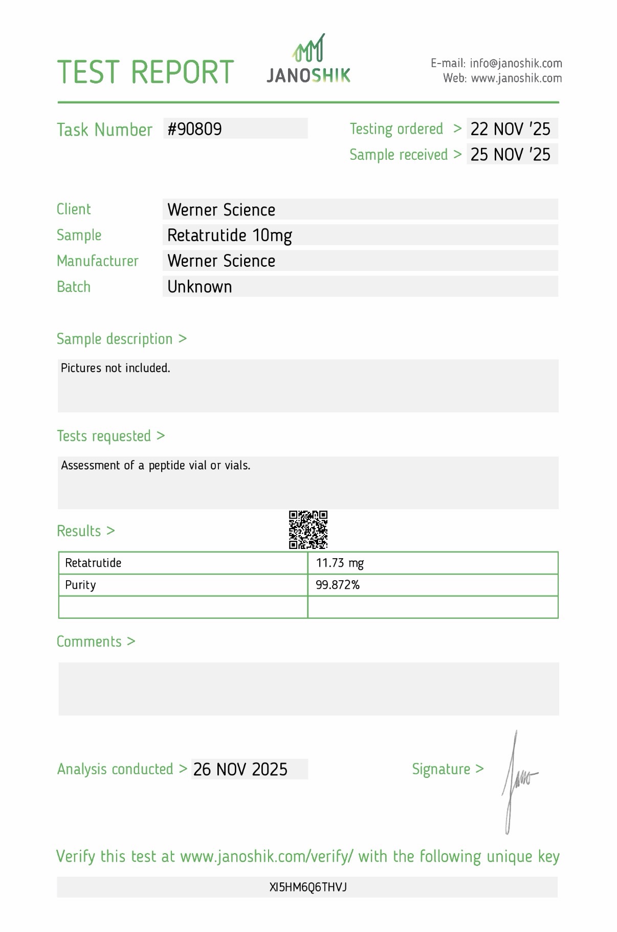 GLP-3 RT 10MG: New Gen of Weight Loss Research Peptides (COA 2nd Photo) - Image 2